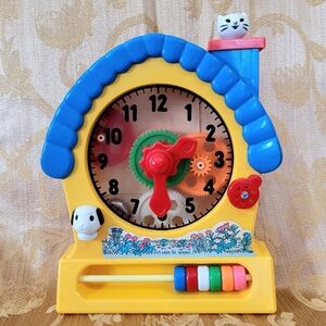 Vintage Baby Toy Redbox Fun Years Stimulation Station Clock Battery Free Play
